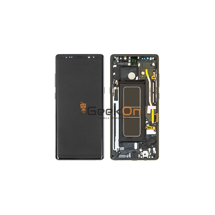 OEM Super Amoled Οθόνη LCD και Μηχανισμός Αφής Με Πλαίσιο για Samsung Galaxy Note 8 N950F Μαύρο