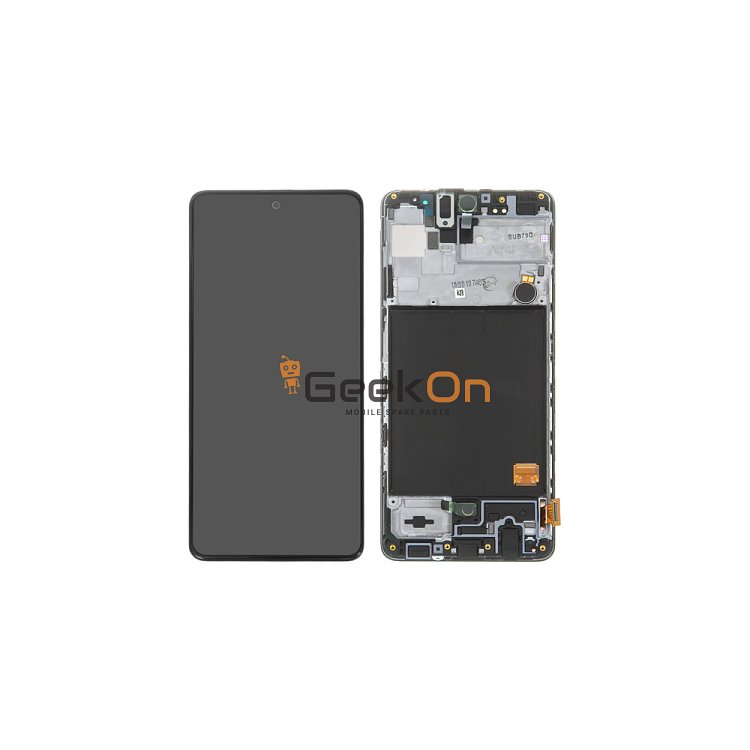OEM Οθόνη LCD και Μηχανισμός Αφής Με Πλαίσιο για Samsung Galaxy A51 A515 ΜΑΥΡΟ