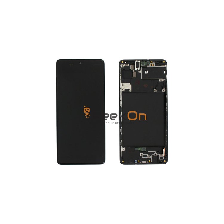 OLED OEM Οθόνη LCD και Μηχανισμός Αφής Με Πλαίσιο για Samsung Galaxy A71 A715 ΜΑΥΡΟ