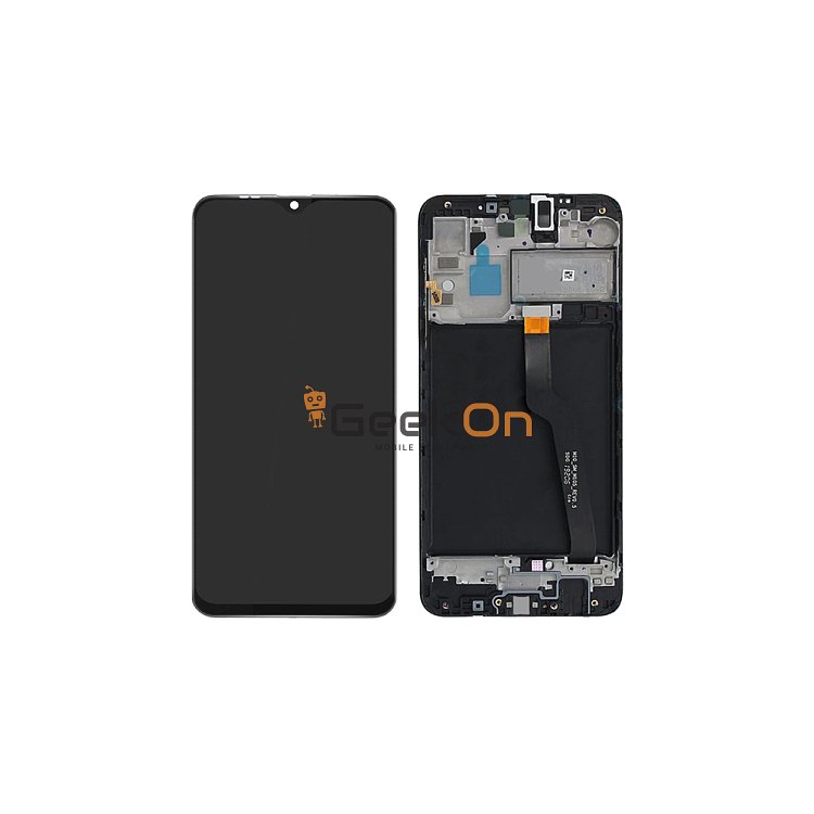 Γνήσια Οθόνη LCD και Μηχανισμός Αφής με Πλαίσιο για Samsung Galaxy A10 A105F Dual Sim GH82-20227A Μαύρο (Service Pack)