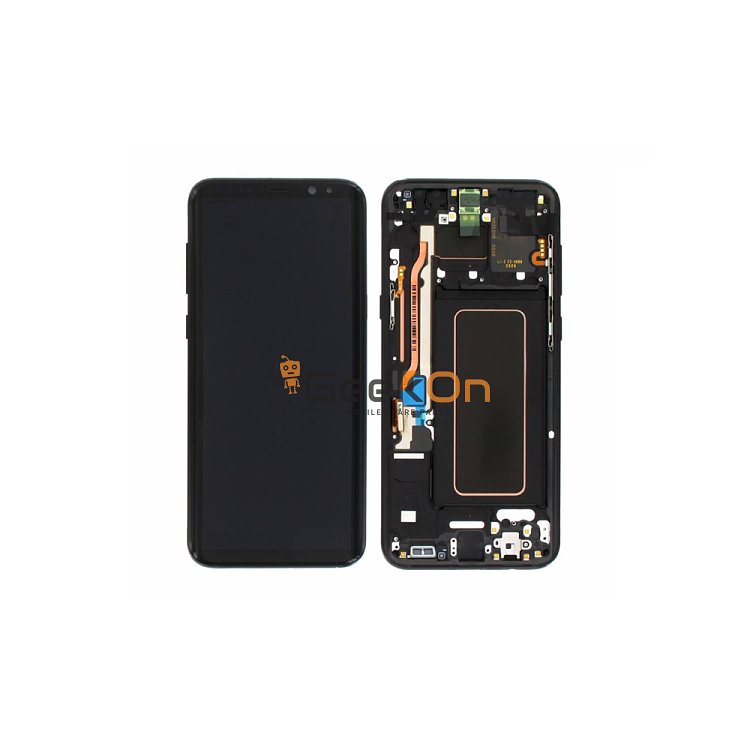 Γνήσια Οθόνη LCD Και Μηχανισμός Αφής με Πλαίσιο για Samsung Galaxy S8 Plus G955 GH97-20470A Μαύρο (Service Pack)