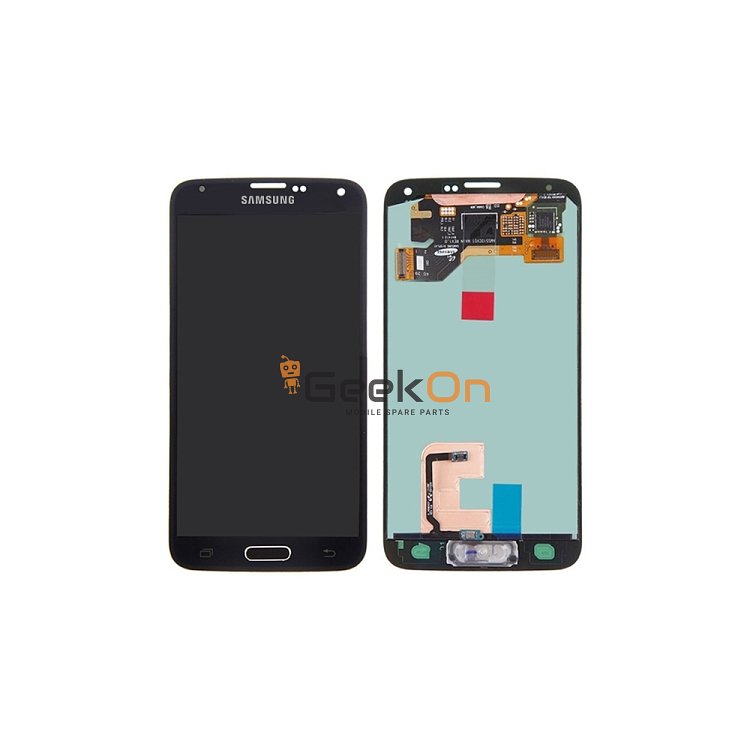 Γνήσια Οθόνη LCD Και Μηχανισμός Αφής για Samsung Galaxy S5 G900F GH97-15959B Μαύρο (Service Pack)