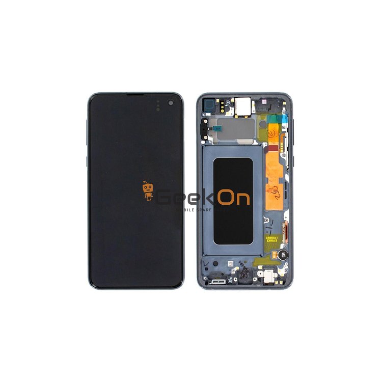 Γνήσια Οθόνη LCD και Μηχανισμός Αφής με Πλαίσιο για Samsung Galaxy S10e G970F GH82-18852C Μπλε (Service Pack)