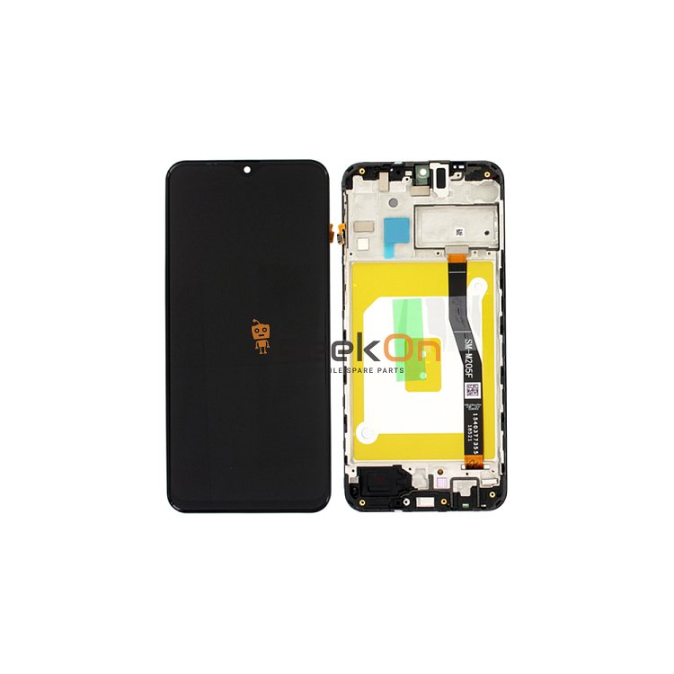 Γνήσια Οθόνη LCD και Μηχανισμός Αφής με Πλαίσιο για Samsung Galaxy M20 M205F GH82-18682A Μαύρο (Service Pack)