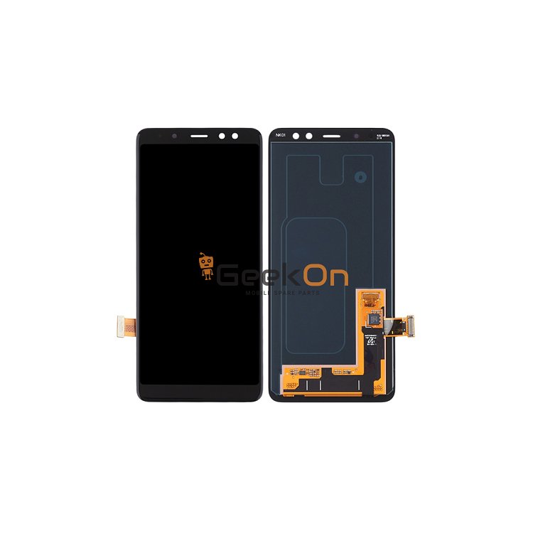 Γνήσια Οθόνη LCD και Μηχανισμός Αφής για Samsung Galaxy A8 2018 A530F GH97-21406A Μαύρο (Service Pack)