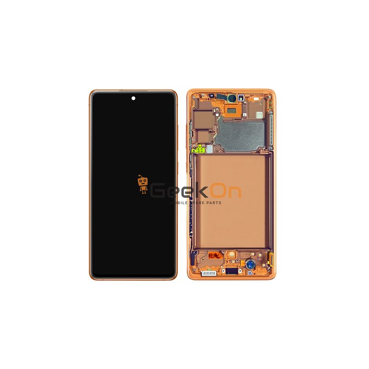 Γνήσια Οθόνη LCD και Μηχανισμός Αφής Με Πλαίσιο για Samsung Galaxy S20 FE 4G G780 GH82-24219F / GH82-24220F Cloud Orange (Service Pack)
