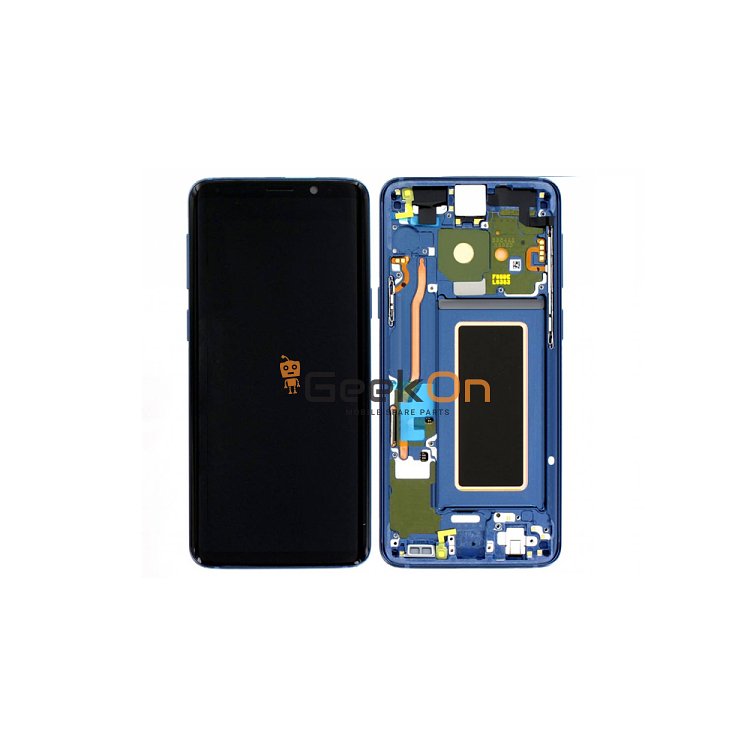 Γνήσια Οθόνη LCD και Μηχανισμός Αφής με Πλαίσιο για Samsung Galaxy S9 Plus G965F GH97-21691D Μπλε (Service Pack)