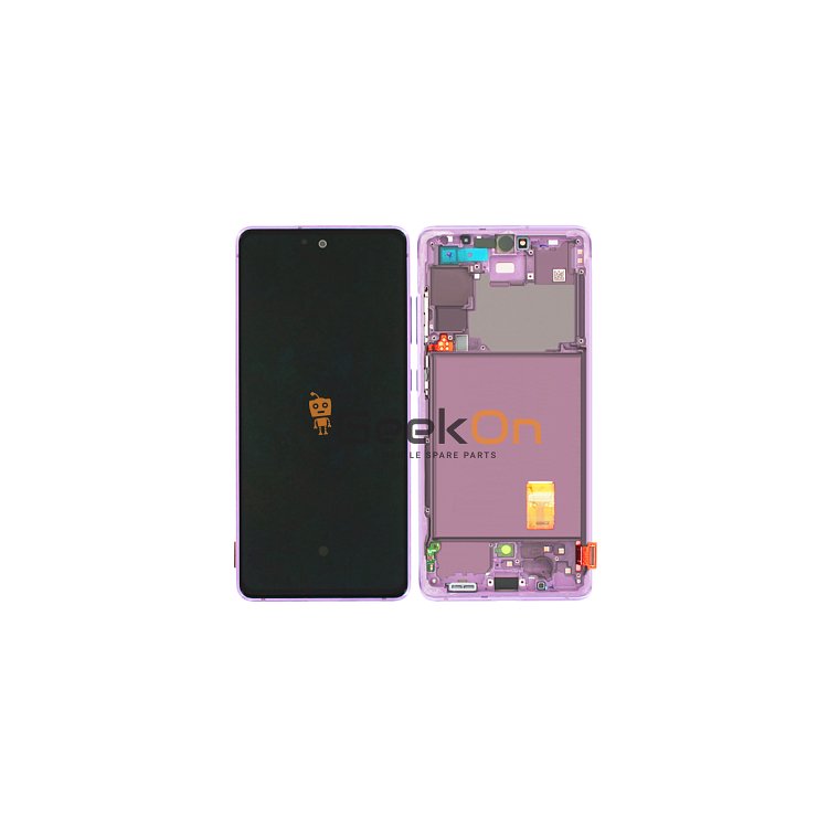 Γνήσια Οθόνη LCD και Μηχανισμός Αφής Με Πλαίσιο για Samsung Galaxy S20 FE 5G G781 GH82-24214C Cloud Lavender (Service Pack)