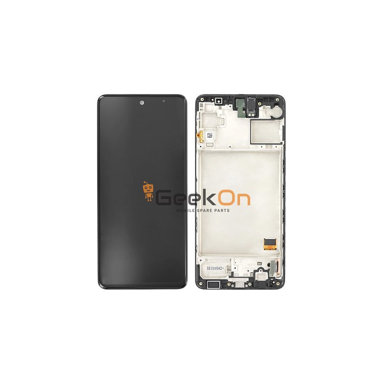 Γνήσια Οθόνη LCD και Μηχανισμός Αφής με Πλαίσιο για Samsung Galaxy M31S M317F GH82-23774A Μαύρο (Service Pack)