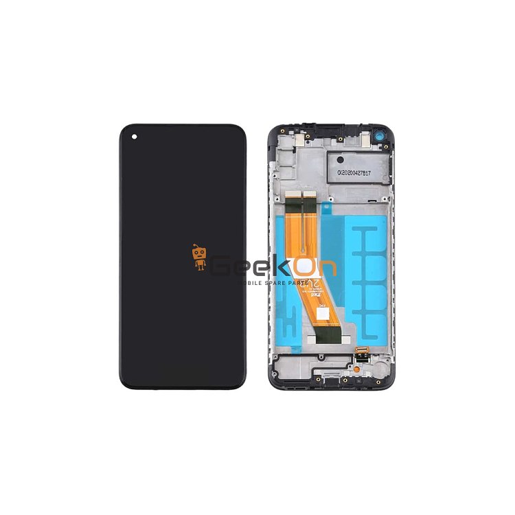 Γνήσια Οθόνη LCD και Μηχανισμός Αφής για Samsung Galaxy A11 A115F GH81-18760A Μαύρο (Service Pack)