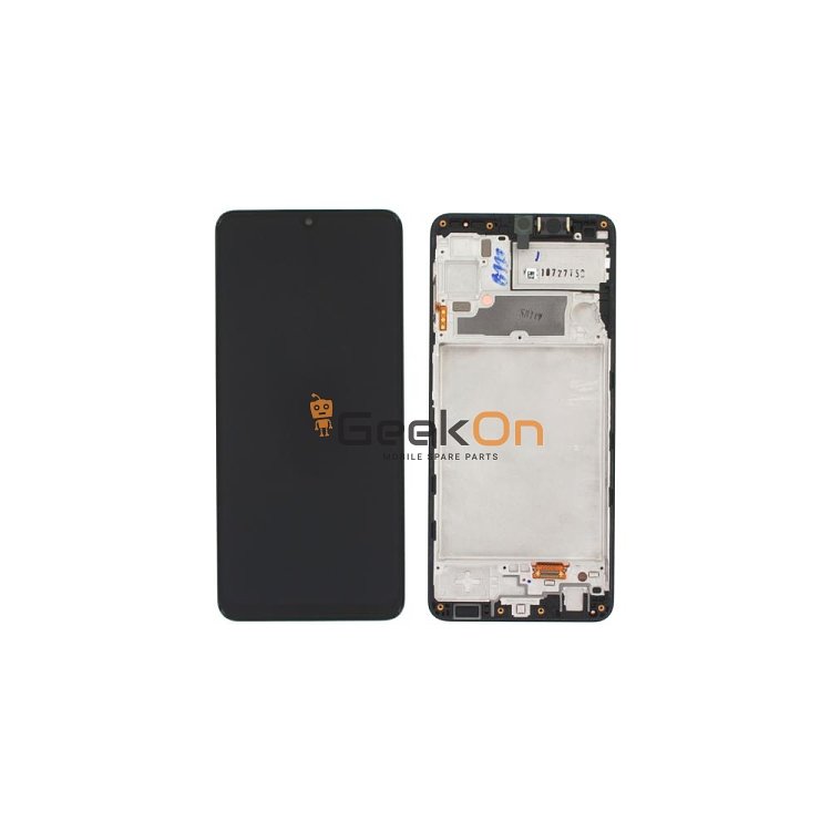 Γνήσια Οθόνη LCD και Μηχανισμός Αφής με Πλαίσιο για Samsung Galaxy A22 4G A225 / GH82-25944A / GH82-26047A Μαύρο (Service Pack)