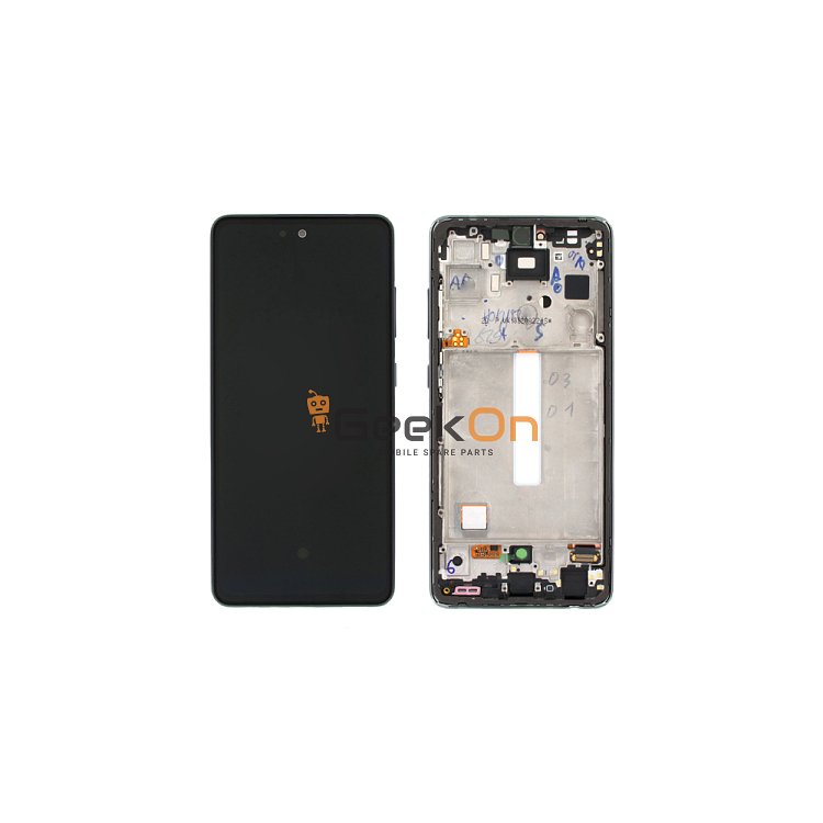 Γνήσια Οθόνη LCD και Μηχανισμός Αφής με Πλαίσιο για Samsung Galaxy A52s 5G A528 / GH82-26861E / GH82-26863E Awesome Mint (Service Pack)