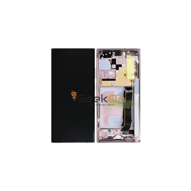 Γνήσια Οθόνη LCD και Μηχανισμός Αφής με Πλαίσιο για Samsung Galaxy Note 20 Ultra 5G N986B GH82-31458D Bronze (Service Pack)