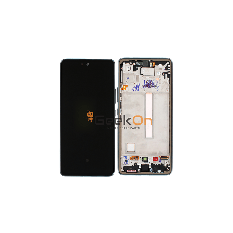 Γνήσια Οθόνη LCD και Μηχανισμός Αφής με Πλαίσιο για Samsung Galaxy A53 5G A536 GH82-28024A Μαύρο (Service Pack)
