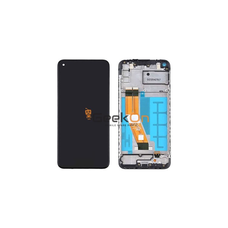 Γνήσια Οθόνη Και Μηχανισμός Αφής Με Πλαίσιο Samsung Galaxy M11 M115 GH81-18736A Μαύρο  (Service Pack)