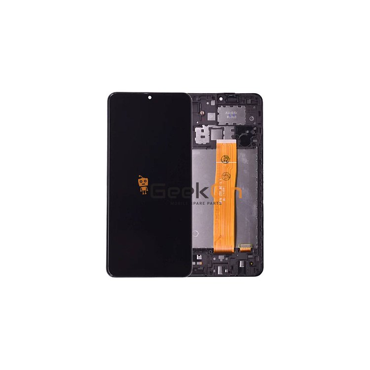 Γνήσια Οθόνη Και Μηχανισμός Αφής Με Πλαίσιο Samsung Galaxy A02 A022 GH82-25249A Μαύρο (Service Pack)