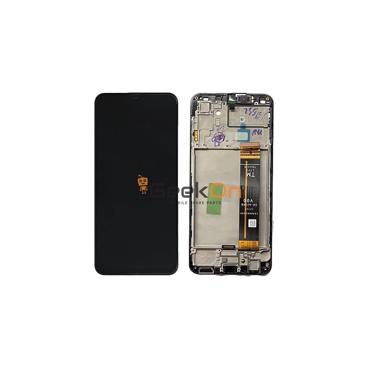 Γνήσια Οθόνη LCD και Μηχανισμός Αφής με Πλαίσιο για Samsung Galaxy A23 5G SM-A236B GH82-29734A Μαύρο (Service Pack)