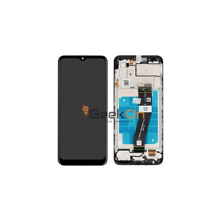 Γνήσια Οθόνη LCD Και Μηχανισμός Αφής Με Πλαίσιο για Samsung Galaxy A03 A035G GH81-21626A Black (Service Pack)