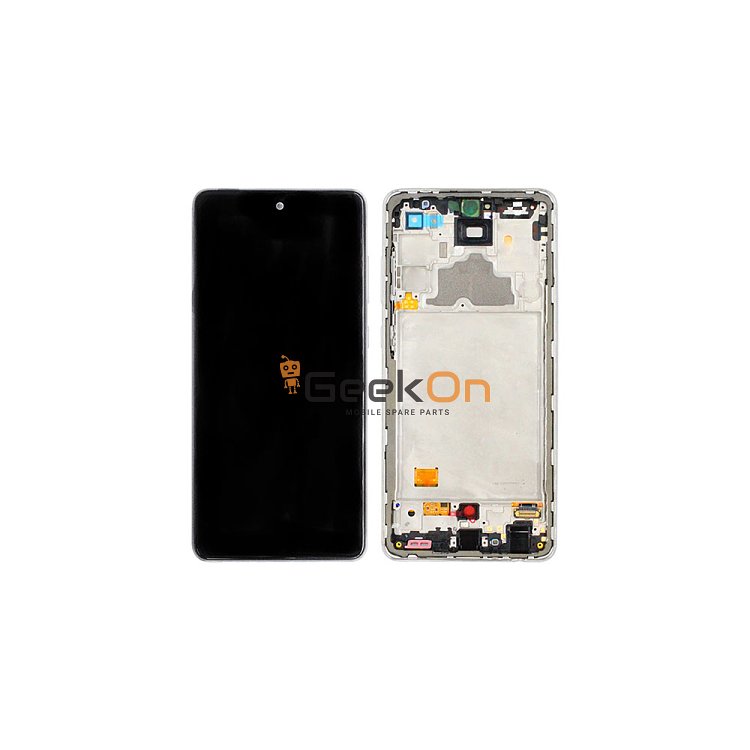 Γνήσια Οθόνη LCD Και Μηχανισμός Αφής Με Πλαίσιο για Samsung Galaxy A725 A72 4G / A726 A72 5G GH82-25460A Μαύρο (Service Pack)