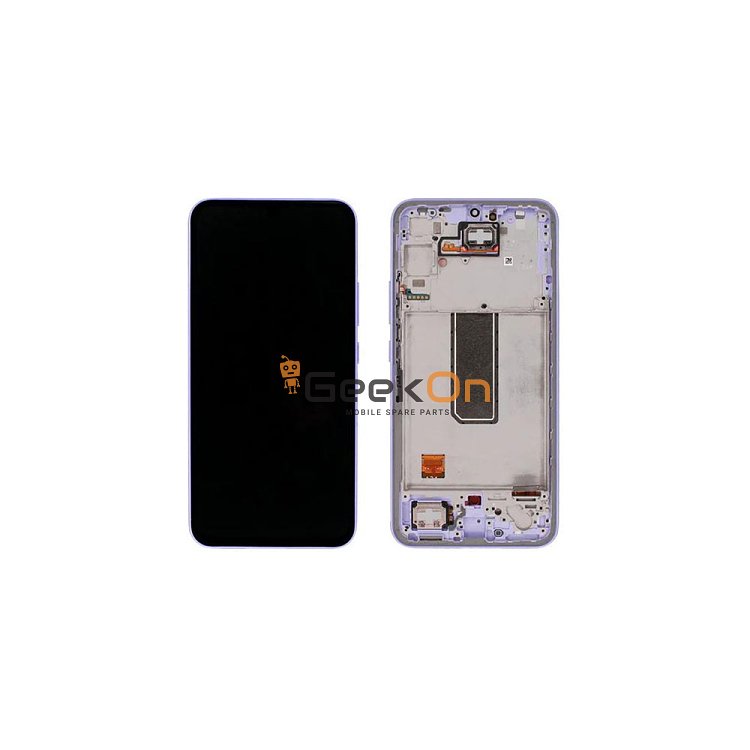 Γνήσια Οθόνη LCD Και Μηχανισμός Αφής Με Πλαίσιο για Samsung Galaxy A34 5G A346B GH82-31200D Purple (Service Pack)