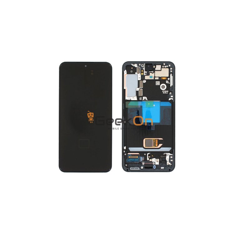 Γνήσια Οθόνη LCD Και Μηχανισμός Αφής Με Πλαίσιο για Samsung Galaxy S22 S901B GH82-27520E GH82-27521E Graphite (Service Pack)