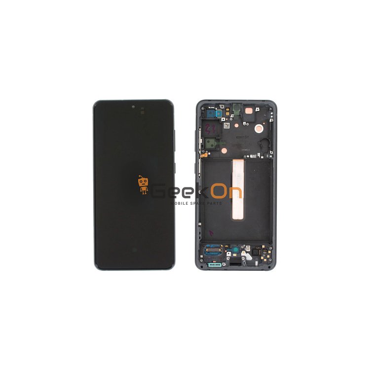 Γνήσια Οθόνη LCD Και Μηχανισμός Αφής Με Πλαίσιο για Samsung Galaxy S21 FE 5G G990 GH82-26414A Graphite (Service Pack)