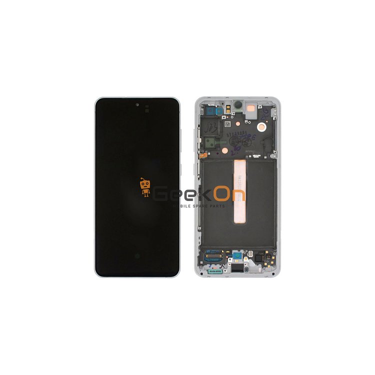 Γνήσια Οθόνη LCD Και Μηχανισμός Αφής Με Πλαίσιο για Samsung Galaxy S21 FE 5G G990 GH82-26414B White (Service Pack)