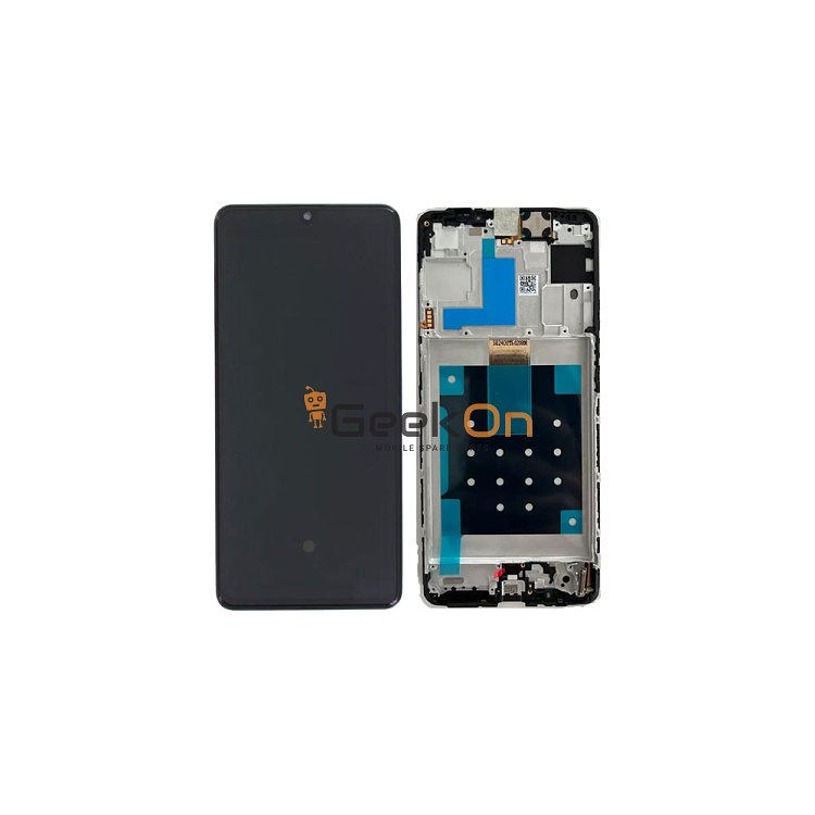 Γνήσια Οθόνη LCD Και Μηχανισμός Αφής Με Πλαίσιο για Samsung Galaxy M55 5G M556 GH81-25791A Black (Service Pack)