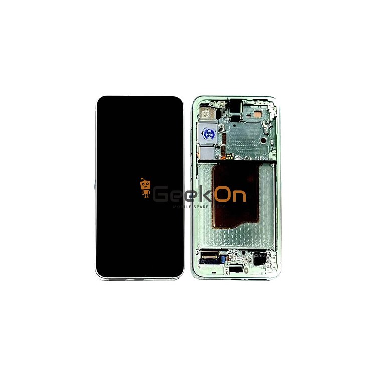 Γνήσια Οθόνη LCD Και Μηχανισμός Αφής Με Πλαίσιο για Samsung Galaxy S25 5G S931 GH82-36329B Mint Green (Service Pack)