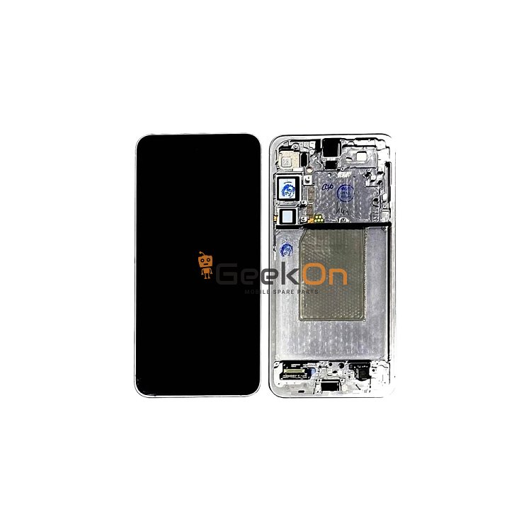 Γνήσια Οθόνη LCD Και Μηχανισμός Αφής Με Πλαίσιο για Samsung Galaxy S25 Plus 5G S936 GH82-36368A Silver Shadow / Light Gray (Service Pack)