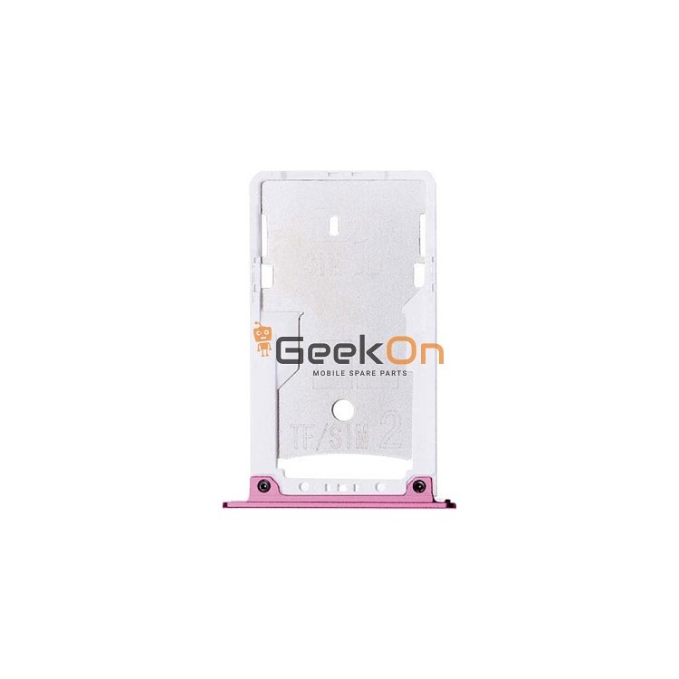 Υποδοχή κάρτας SIM και SD Tray για Xiaomi Redmi Note 4 Ροζ
