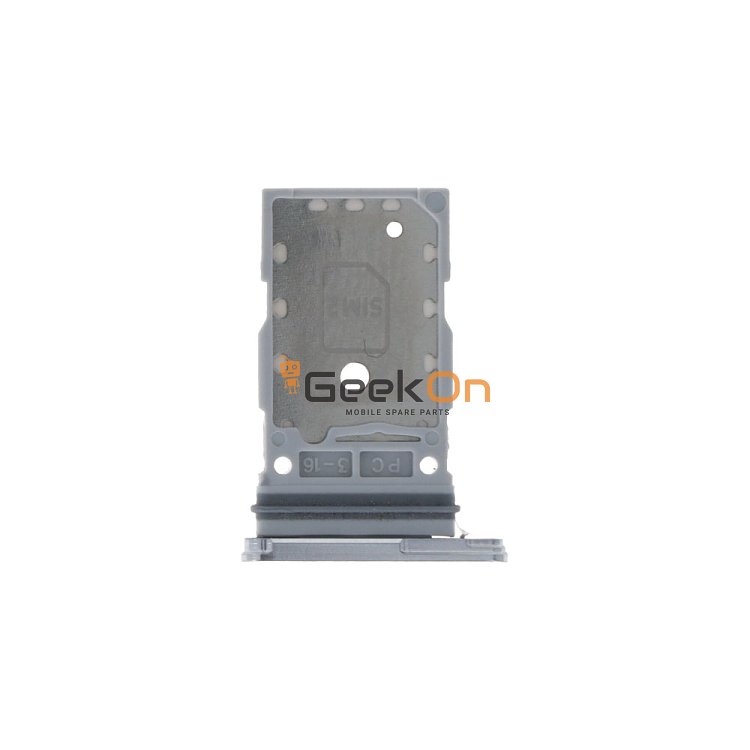 Υποδοχή κάρτας Dual Sim / Dual Sim Tray για Samsung Galaxy S23 S911 / S23 Plus S916 Silver