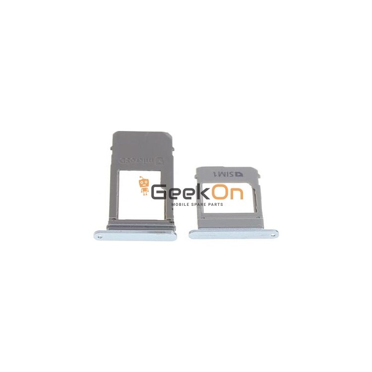 Υποδοχή κάρτας SIM και SD Tray για Samsung Galaxy A7 2017 A720 Ασημί