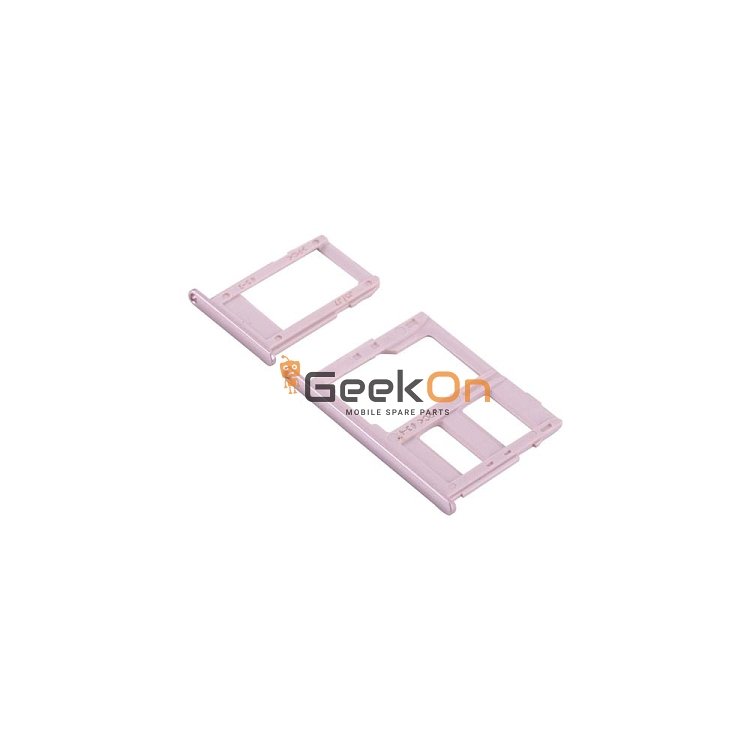Υποδοχή κάρτας SIM και SD Tray για Samsung Galaxy J7 2017 J730 Ροζ