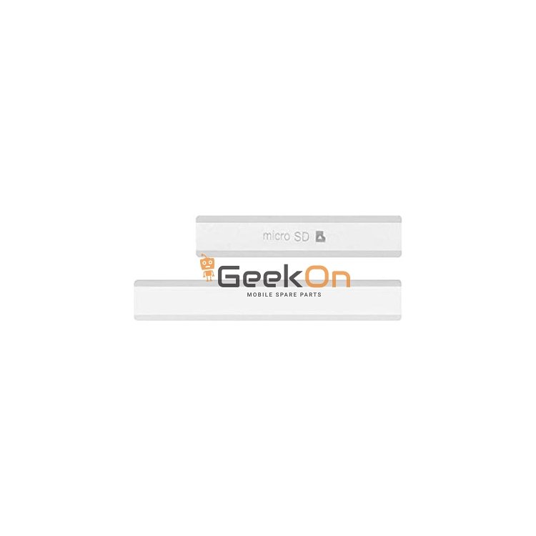 Κάλυμμα Θύρας Σετ 2 Τεμάχια  / USB Charging Port Dust Plug/Cover Flap για Sony Xperia Z2 Λευκό