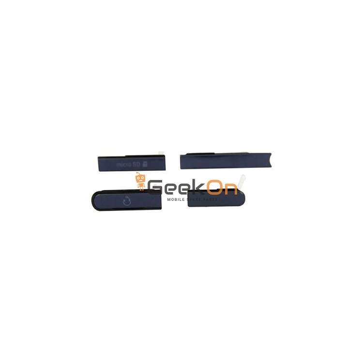 Κάλυμμα Θύρας Σετ 4 Τεμάχια  / Plastic Flap Covers Set για Sony Xperia Z Μαύρο