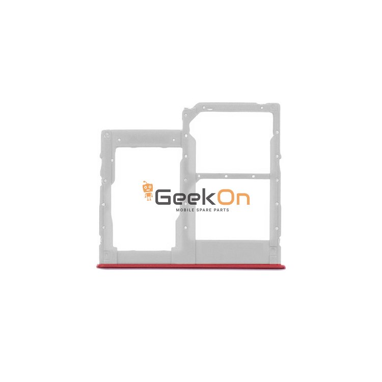 Υποδοχή κάρτας Dual SIM και Micro SD / Dual Sim Tray and SD Card για Samsung Galaxy A41 A415 Prism Crush Red