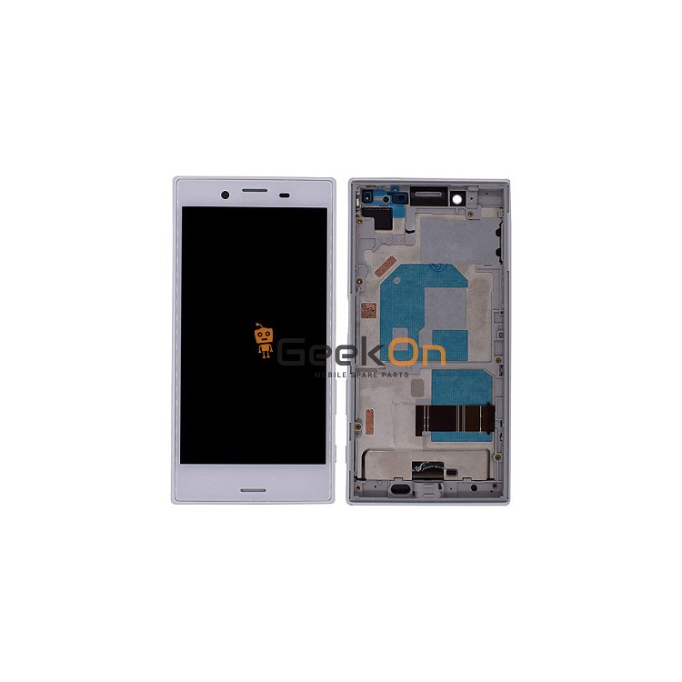 Οθόνη LCD και Μηχανισμός Αφης Με Πλαίσιο Για Sony X Compact F5321 Λευκό