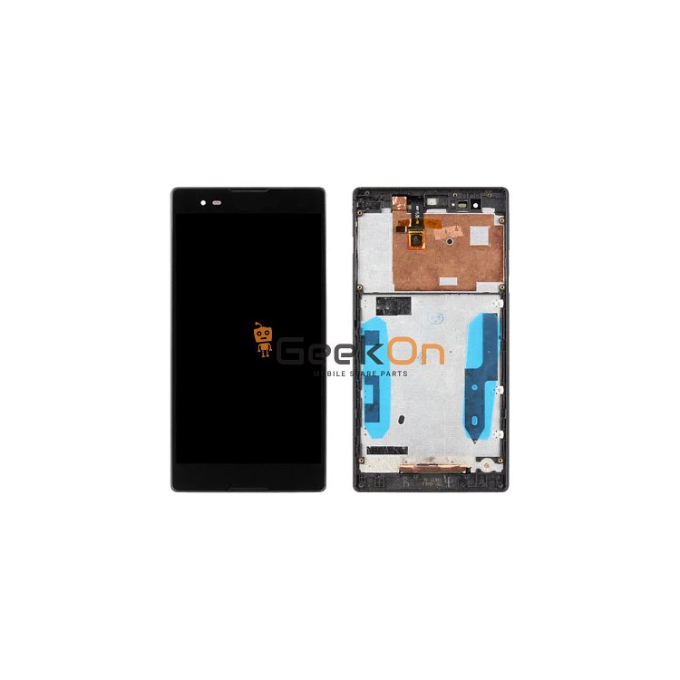 Οθόνη και Μηχανισμός Αφής με πλαίσιο  / LCD and Touch Screen with frame για Sony Xperia T2 Ultra Μαύρο