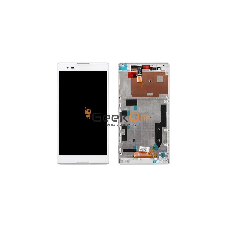 Οθόνη LCD και Μηχανισμός Αφης Με Πλαίσιο Για Sony Xperia T2 Ultra D5303 Λευκό
