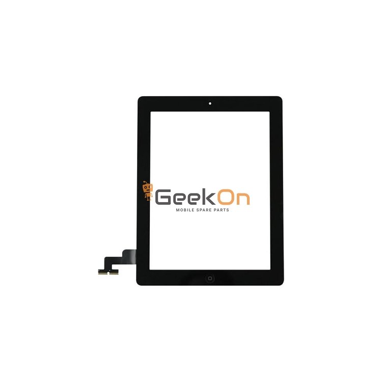 Μηχανισμός Αφής / Touch Screen Apple iPad 2 (Με Αυτοκόλλητο Και Home Button) A1395 / A1396 / A1397 Μαύρο
