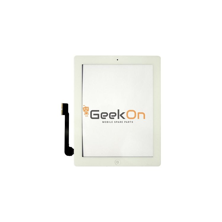 Μηχανισμός Αφής / Touch Screen Apple iPad 3 - iPad 4 (Με Αυτοκόλλητο Και Home Button) A1416 / A1430 / A1403 / A1459 / A1460 / A1458 Λευκό