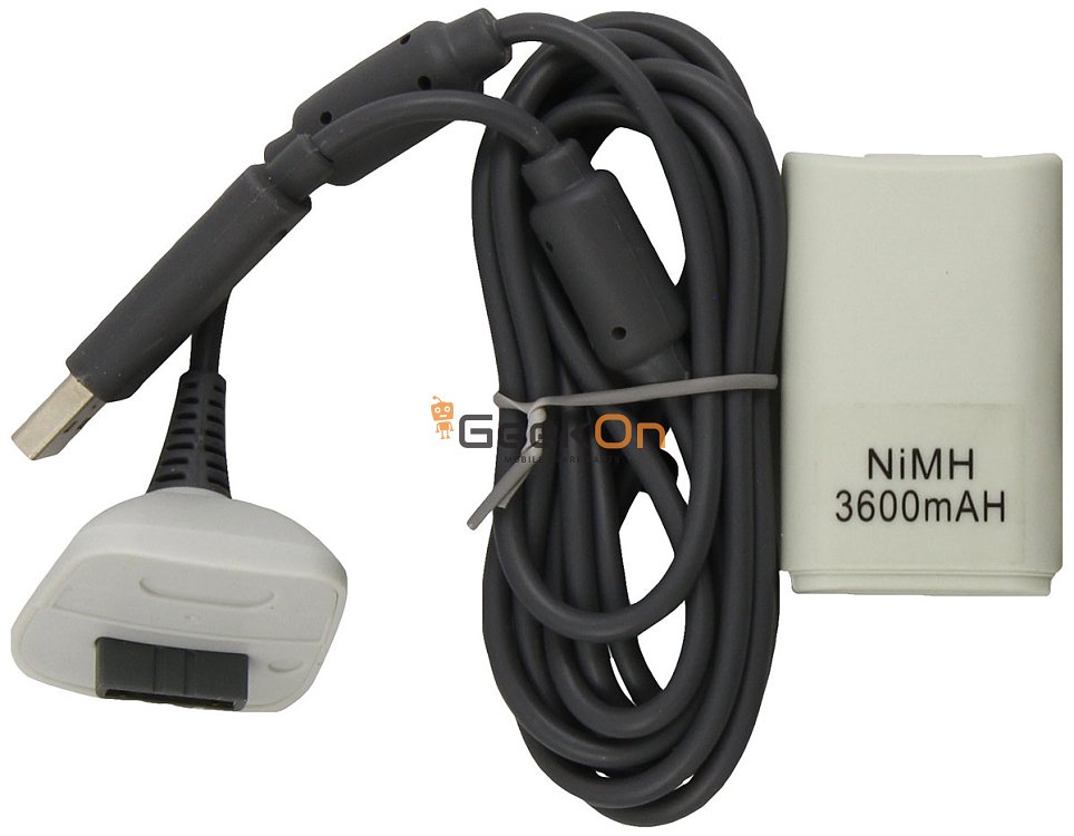 Καλώδιο φόρτισης χειριστηρίου XBOX 360 + επαναφορτιζόμενη μπαταρία