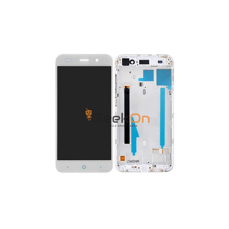Οθόνη LCD και Μηχανισμός Αφής με Πλαίσιο για ZTE BLADE V6 Λευκό