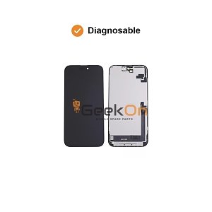 DD Diagnosable SOFT OLED Οθόνη LCD με Μηχανισμό Αφής για iPhone 16 Plus Μαύρο