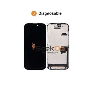 DD Diagnosable HARD OLED Οθόνη LCD με Μηχανισμό Αφής για iPhone 16 Pro Μαύρο