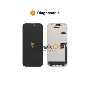 DD Diagnosable HARD OLED Οθόνη LCD με Μηχανισμό Αφής για iPhone 16 Pro Max Μαύρο