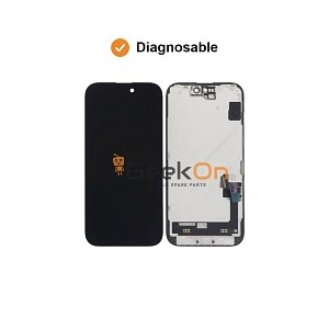 DD Diagnosable SOFT OLED Οθόνη LCD με Μηχανισμό Αφής για iPhone 15 Μαύρο