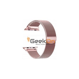 Λουράκι Milanese Loop για Apple Watch 42/44mm Μεταλλικό Ροζ Απαλό