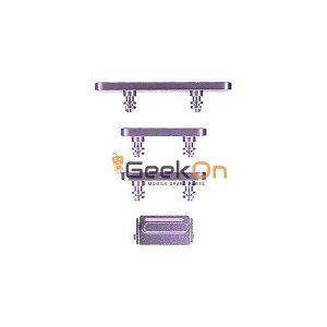 Κουμπιά Έντασης - Σίγασης &amp; Ενεργοποίησης / Volume - Silent &amp; On-Off Buttons για iPhone 12 / 12 Mini Purple